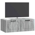 vidaXL Nástenná TV skrinka Nástenný Sivá sonoma 78,5 x 41 x 30 cm