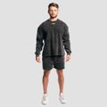 Mikina Aura Jumper Washed Black - GymBeam, veľkosť L, 95 % cotton, 5 % elastane