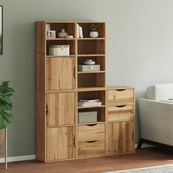 VidaXL Bočná skrinka 5 ks "ODDA" 40x24x79 cm borovicový masív