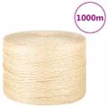 vidaXL Lano 100 % sisal 3 mm 1000 m