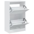 vidaXL Botník biely 60x34x96,5 cm kompozitné drevo