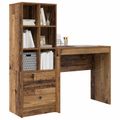 vidaXL Stôl Staré drevo 125,5 x 40 x 127 cm 2 ks