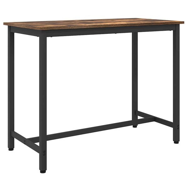 vidaXL stôl Dymová dub 100 x 50 x 76,5 cm Inžinierske drevo a oceľ