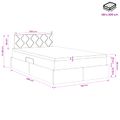 vidaXL Úložná posteľ s čelnou doskou Čierna 120 x 200 cm Zamat