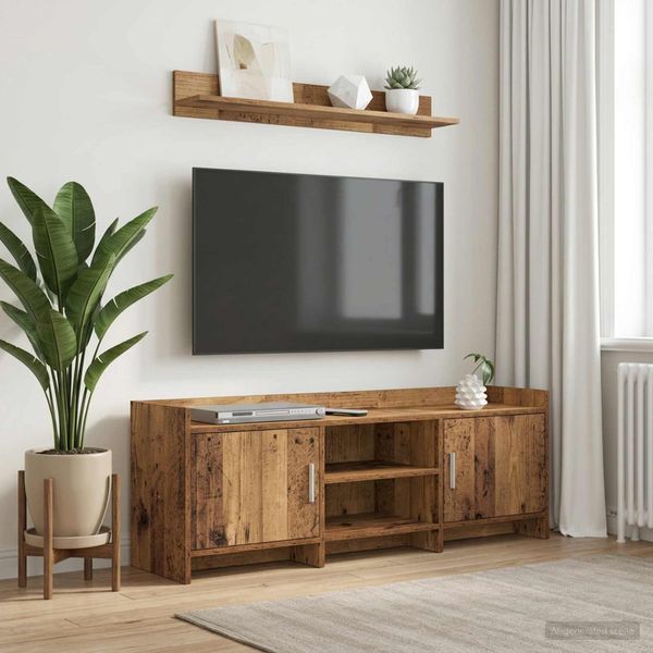 vidaXL TV skrinka 130 x 33 x 47 cm Staré drevo Kompozitné drevo
