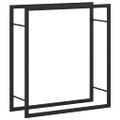 vidaXL Stojan na krbové drevo matný čierny 80x28x86 cm oceľ