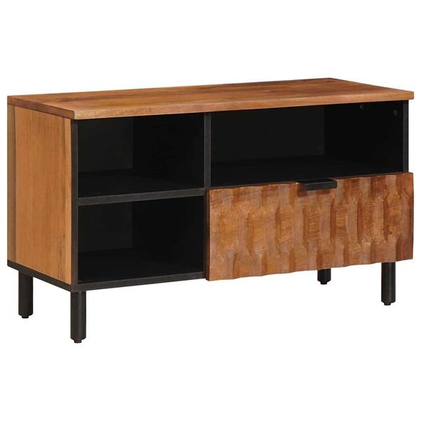 vidaXL TV skrinka so zásuvkou Drevité hnedé dokončenie 80 x 33 x 46 cm