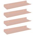 vidaXL Závesná polica 4 ks Ružová 30 x 9 x 2,5 cm Oceľ