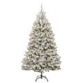 vidaXL Umelý Sklápací Vianočný Stromček 300 LED Zelená a biela 240 cm