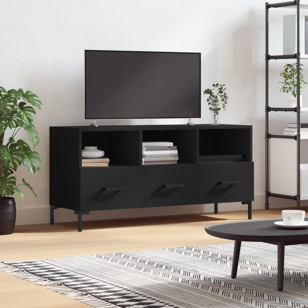 vidaXL TV stolík čierny 102x36x50 cm kompozitné drevo