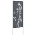 vidaXL Záhradná clona na súkromie Kvetinový Antracit 50 x 140 cm
