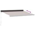 vidaXL Ručne zaťahovacia markíza hnedá 350x250 cm