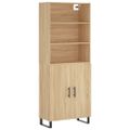 vidaXL Vysoká skrinka dub sonoma 69,5x34x180 cm spracované drevo