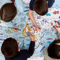 Obrus na vyfarbenie World map Vymaľuj a oper