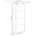 vidaXL Posuvné dvere s kovaním ESG sklo a hliník 102,5x205 cm