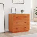 vidaXL Komoda voskovohnedá 80x40x75 cm borovicový masív