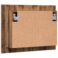 vidaXL LED zrkadlová skrinka staré drevo 60x12x45 cm kompozitné drevo