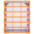 vidaXL Organizér s 18 strednými zásuvkami 38x16x47 cm
