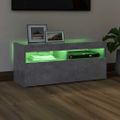 vidaXL TV skrinka s LED svetlami betónovo-sivá 90x35x40 cm