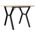 vidaXL Jedálenský stolík v tvare Y 90x90x75,5 cm borovica a oceľ