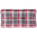 vidaXL Podložka na paletový nábytok, červené kocky 70x40x12 cm, látka