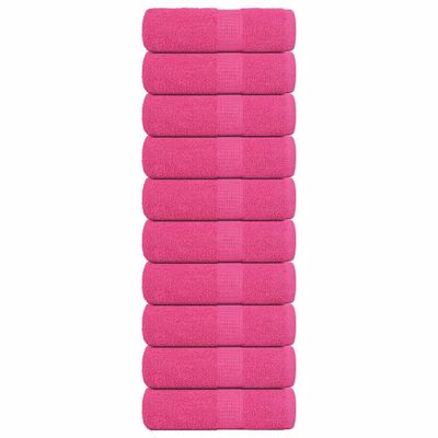 vidaXL Uteráky pre hostí FROGN 10 ks ružové 30x50 cm 360 g/m²