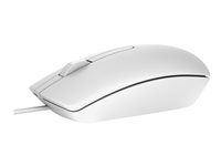 Myš - optická - káblová - USB - biela