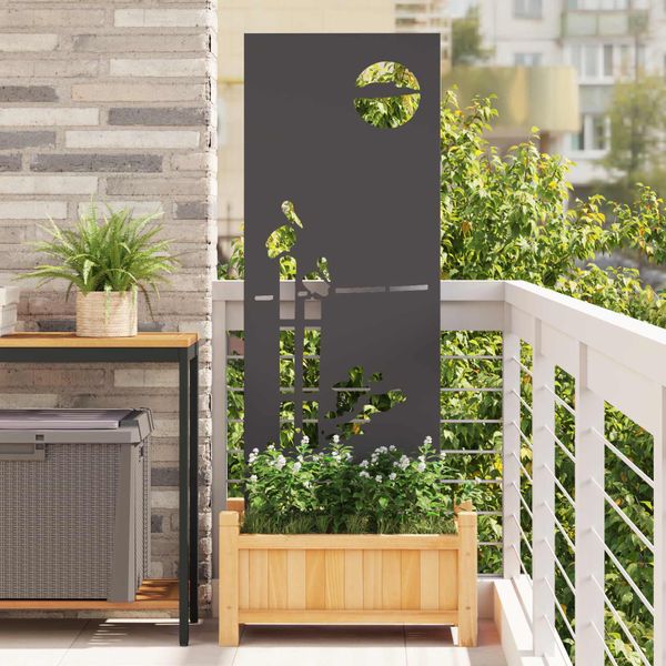 vidaXL Záhradná clona na súkromie Rezací Čierna 50 x 140 cm