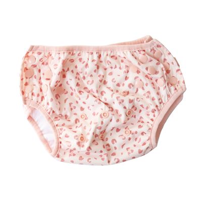 Plavky pre bábätká s UPF 50+ Old pink Leopard