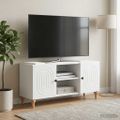 vidaXL TV skrinka Biela 102 x 34,5 x 50 cm Kompozitné drevo