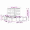 vidaXL Rám postele Hnedá 160 x 200 cm Masívne borovicové drevo