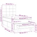 vidaXL Posteľný rám boxspring s matracom modrý 90x200 cm látka