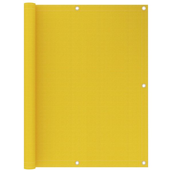 vidaXL Balkónová markíza, žltá 120x600 cm, HDPE