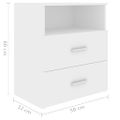 vidaXL Nočné stolíky 2 ks biele 50x32x60 cm