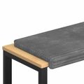 vidaXL Vankúš na lavičku Pl plush kord Svetlosivá Hĺbka 35 cm