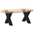 vidaXL Nohy konferenčného stolíka v tvare X, 2 ks, čierne, 60 x (42-43) cm, oceľové