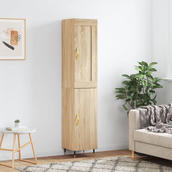 vidaXL Vysoká skrinka dub sonoma 34,5x34x180 cm spracované drevo