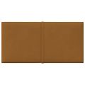 vidaXL Nástenné panely 12 ks hnedé 30x15 cm zamat 0,54 m²