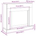 vidaXL Obloženie krbu sivá sonoma 100x30x87,5 cm kompozitné drevo