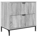 vidaXL Nočný stolík Sivý dub sonoma 63.5 x 36 x 61 cm Kompozitné drevo
