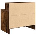 vidaXL Nočné skrinky so zásuvkou 2 ks tmavý dub 51x31x47 cm