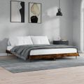 vidaXL Posteľný rám bez matraca dymový dub 180x200 cm kompozitné drevo