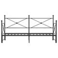 vidaXL Váľanda s kolieskom bez matraca Čierna 90x200 cm Oceľ