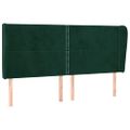 vidaXL Čelo postele so záhybmi tmavozelený 203x23x118/128 cm zamat