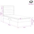 vidaXL Postel s úložným prostorem a matrací Sivohnedá 100 x 200 cm
