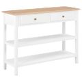 vidaXL Komoda z drevotriesky biela 110x35x80 cm