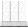 vidaXL Záhradný kvetináč s mriežkou biely 120x40x121,5 cm PP