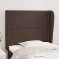 vidaXL Čelo postele so záhybmi hnedé 93x23x118/128 cm umelá koža