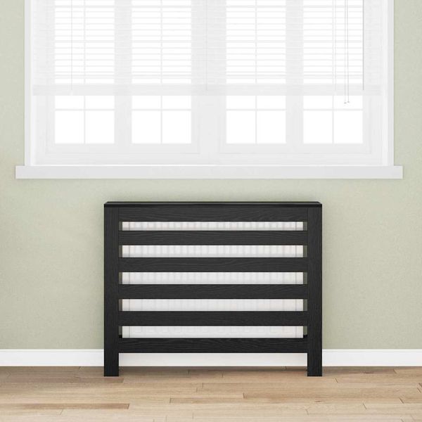 vidaXL Kryt radiátora Čierny dub 104 x 20 x 82 cm Kompozitné drevo
