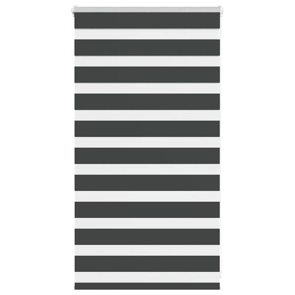 vidaXL Zebra roleta čierna 80x100 cm šírka látky 75,9 cm polyester